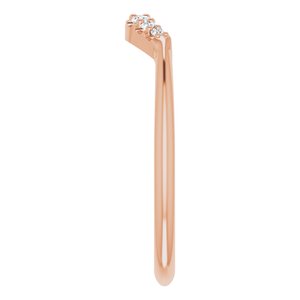 14K Rose 1/8 CTW Natural Diamond Contour Band - BN & CO JEWELRY