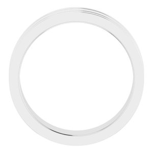 Platinum 6 mm Flat Edge Band with Milgrain Size 10.5 - BN & CO JEWELRY