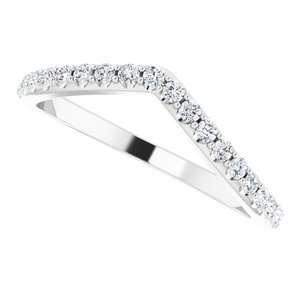 14K White 1/3 CTW Natural Diamond Matching Band - BN & CO JEWELRY