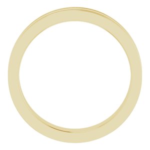 14K Yellow 4 mm Flat Edge Band with Milgrain Size 6.5 - BN & CO JEWELRY