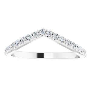 14K White 1/3 CTW Natural Diamond Matching Band - BN & CO JEWELRY