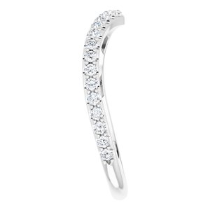 14K White 1/3 CTW Natural Diamond Matching Band - BN & CO JEWELRY