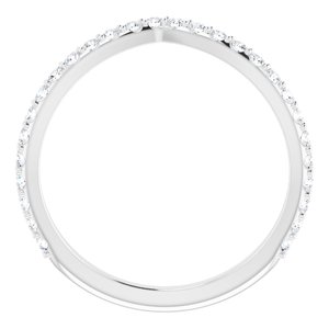 14K White 1/3 CTW Natural Diamond Matching Band - BN & CO JEWELRY