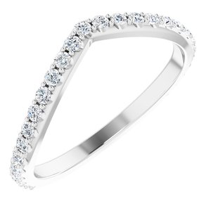 14K White 1/3 CTW Natural Diamond Matching Band - BN & CO JEWELRY