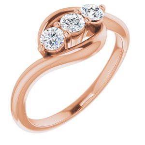 14K Rose 1/3 CTW Diamond Ring - BN & CO JEWELRY