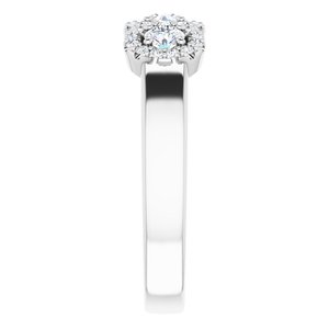 14K White 3/8 CTW Natural Diamond Engagement Ring - BN & CO JEWELRY
