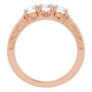 14K Rose 3/4 CTW Natural Diamond Anniversary Band - BN & CO JEWELRY