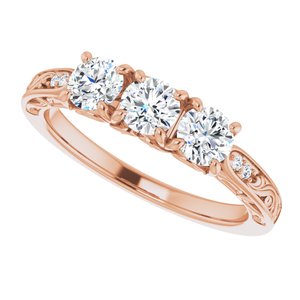 14K Rose 3/4 CTW Natural Diamond Anniversary Band - BN & CO JEWELRY