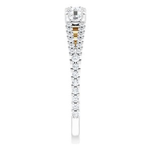 14K White & Yellow 1 CTW Diamond Anniversary Band - BN & CO JEWELRY