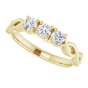 14K Yellow 3/8 CTW Lab-Grown Diamond Anniversary Band - BN & CO JEWELRY