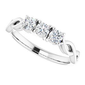 14K White 3/8 CTW Lab-Grown Diamond Anniversary Band - BN & CO JEWELRY