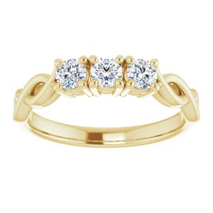14K Yellow 3/8 CTW Lab-Grown Diamond Anniversary Band - BN & CO JEWELRY