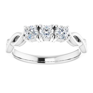 14K White 3/8 CTW Lab-Grown Diamond Anniversary Band - BN & CO JEWELRY