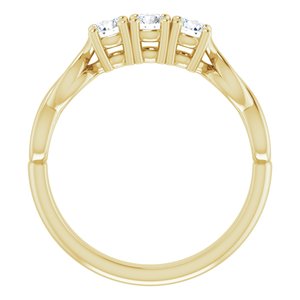 14K Yellow 3/8 CTW Lab-Grown Diamond Anniversary Band - BN & CO JEWELRY