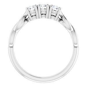 14K White 3/8 CTW Lab-Grown Diamond Anniversary Band - BN & CO JEWELRY