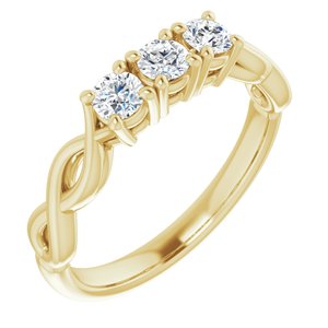 14K Yellow 3/8 CTW Lab-Grown Diamond Anniversary Band - BN & CO JEWELRY