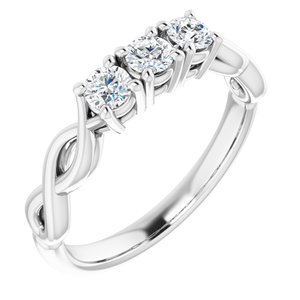 14K White 3/8 CTW Lab-Grown Diamond Anniversary Band - BN & CO JEWELRY