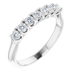Platinum 3/8 CTW Natural Diamond Seven-Stone Anniversary Band - BN & CO JEWELRY