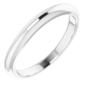 14K White Band for 5x3 mm Oval Ring - BN & CO JEWELRY