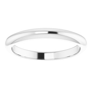14K White Band for 5x3 mm Oval Ring - BN & CO JEWELRY