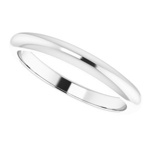 14K White Band for 5x3 mm Oval Ring - BN & CO JEWELRY