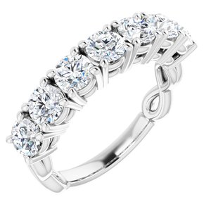14K White 1 3/4 CTW Natural Diamond Anniversary Band - BN & CO JEWELRY