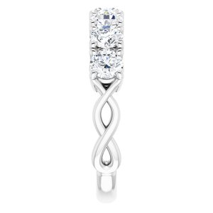 14K White 1 3/4 CTW Natural Diamond Anniversary Band - BN & CO JEWELRY