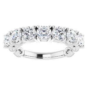 14K White 1 3/4 CTW Natural Diamond Anniversary Band - BN & CO JEWELRY