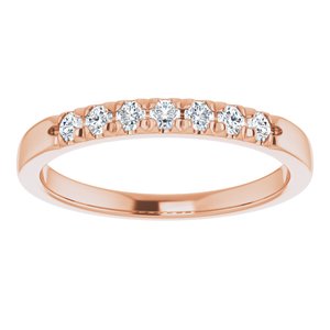 14K Rose 1/4 CTW Lab-Grown Diamond Anniversary Band - BN & CO JEWELRY