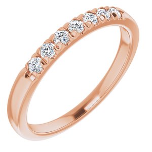 14K Rose 1/4 CTW Lab-Grown Diamond Anniversary Band - BN & CO JEWELRY