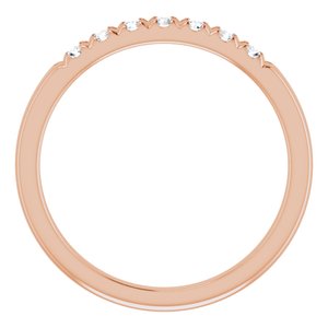 14K Rose 1/4 CTW Lab-Grown Diamond Anniversary Band - BN & CO JEWELRY