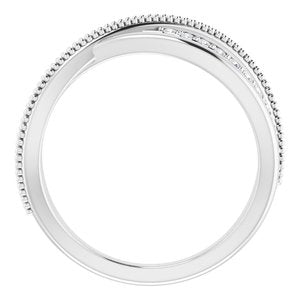 14K White 1/5 CTW Lab-Grown Diamond Criss-Cross Ring - BN & CO JEWELRY