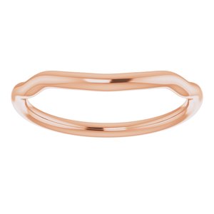 14K Rose Band for 8 mm Round Ring - BN & CO JEWELRY