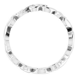 14K White 5 mm Sculptural Band Size 6 - BN & CO JEWELRY