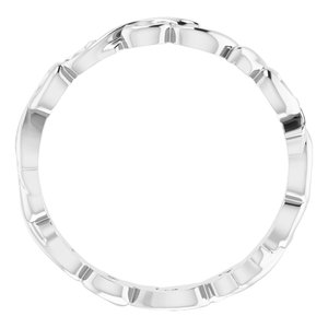 14K White 3 mm Sculptural Band Size 7 - BN & CO JEWELRY