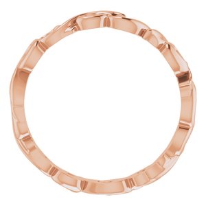 14K Rose 3 mm Sculptural Band Size 7 - BN & CO JEWELRY