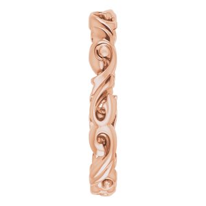 14K Rose 3 mm Sculptural Band Size 7 - BN & CO JEWELRY