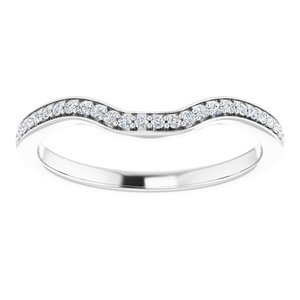 14K White 1/6 CTW Diamond Band for 7x5 mm Emerald Ring - BN & CO JEWELRY