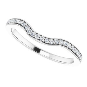 14K White 1/6 CTW Diamond Band for 7x5 mm Emerald Ring - BN & CO JEWELRY