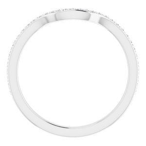 14K White 1/6 CTW Diamond Band for 7x5 mm Emerald Ring - BN & CO JEWELRY