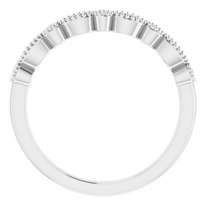 14K White .08 CTW Diamond Matching Band - BN & CO JEWELRY