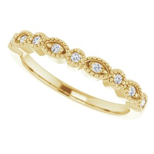 14K Yellow .08 CTW Diamond Matching Band - BN & CO JEWELRY