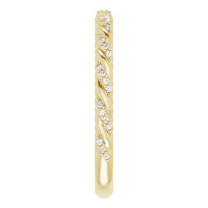 14K Yellow 1/10 CTW Natural Diamond Band - BN & CO JEWELRY