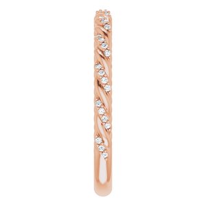 14K Rose 1/10 CTW Natural Diamond Band - BN & CO JEWELRY