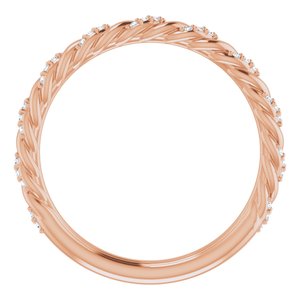 14K Rose 1/10 CTW Natural Diamond Band - BN & CO JEWELRY