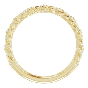 14K Yellow 1/10 CTW Natural Diamond Band - BN & CO JEWELRY