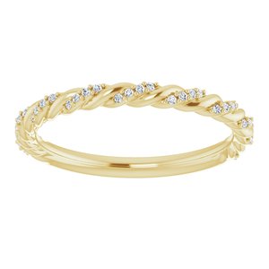 14K Yellow 1/10 CTW Natural Diamond Band - BN & CO JEWELRY