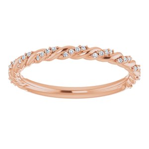 14K Rose 1/10 CTW Natural Diamond Band - BN & CO JEWELRY