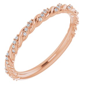 14K Rose 1/10 CTW Natural Diamond Band - BN & CO JEWELRY