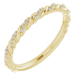 14K Yellow 1/10 CTW Natural Diamond Band - BN & CO JEWELRY
